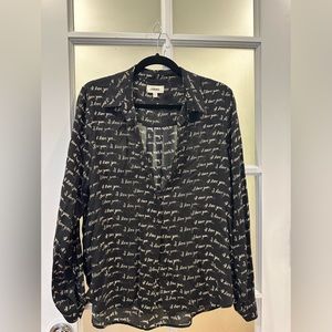 “I love you” script blouse